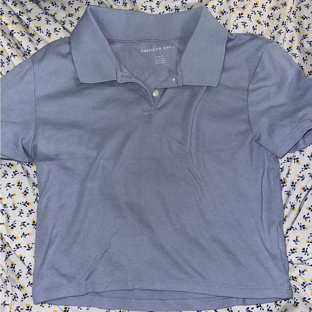 Cropped collar tee- American Eagle